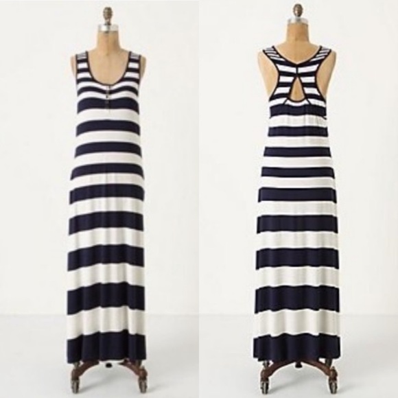 Anthro Deletta A Different Stripe Maxi Dress - Picture 7 of 8